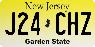 NJ license plate J24CHZ