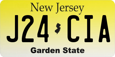 NJ license plate J24CIA