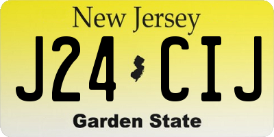 NJ license plate J24CIJ