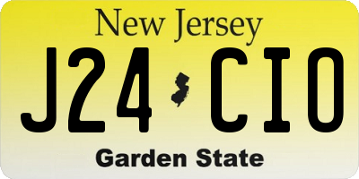 NJ license plate J24CIO