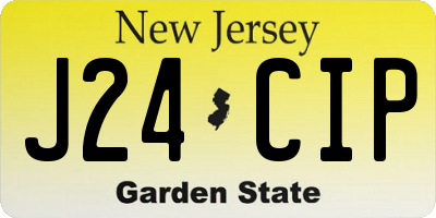 NJ license plate J24CIP