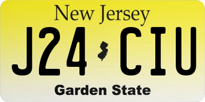 NJ license plate J24CIU