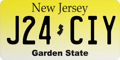 NJ license plate J24CIY