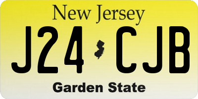 NJ license plate J24CJB