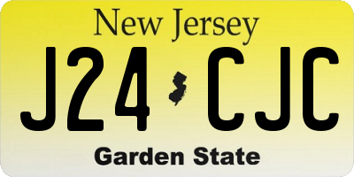 NJ license plate J24CJC