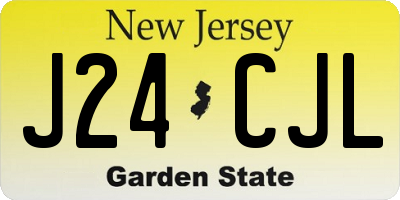 NJ license plate J24CJL