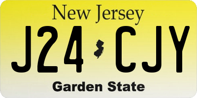 NJ license plate J24CJY