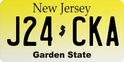NJ license plate J24CKA