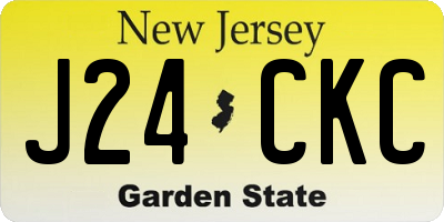 NJ license plate J24CKC