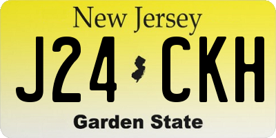 NJ license plate J24CKH