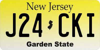 NJ license plate J24CKI