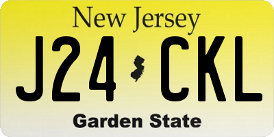 NJ license plate J24CKL