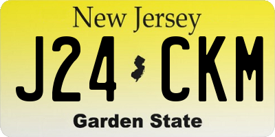 NJ license plate J24CKM