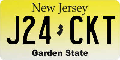 NJ license plate J24CKT
