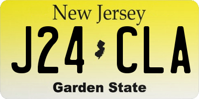NJ license plate J24CLA