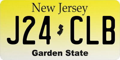 NJ license plate J24CLB
