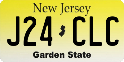 NJ license plate J24CLC
