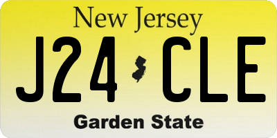 NJ license plate J24CLE