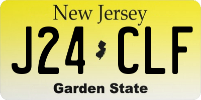 NJ license plate J24CLF