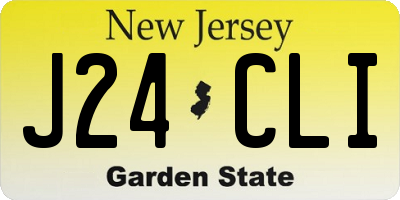 NJ license plate J24CLI