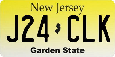 NJ license plate J24CLK