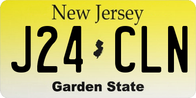 NJ license plate J24CLN