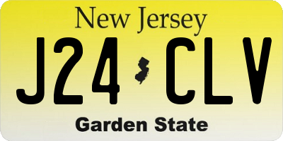 NJ license plate J24CLV