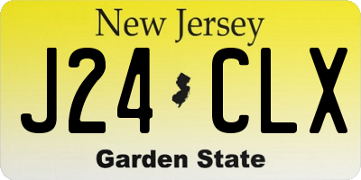 NJ license plate J24CLX