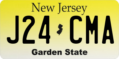 NJ license plate J24CMA