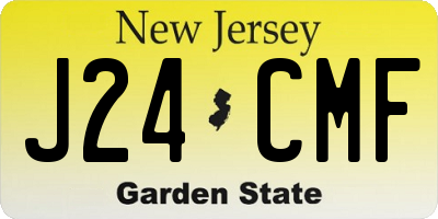 NJ license plate J24CMF