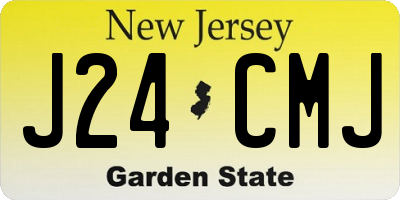 NJ license plate J24CMJ