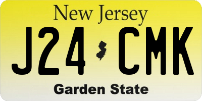 NJ license plate J24CMK