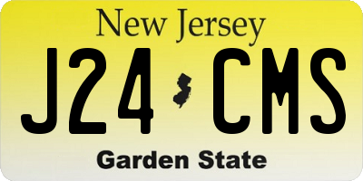 NJ license plate J24CMS