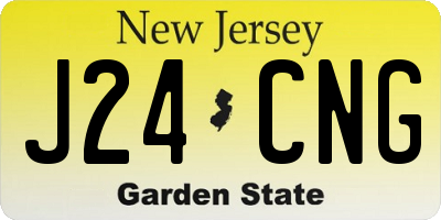 NJ license plate J24CNG
