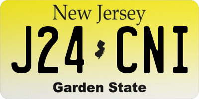 NJ license plate J24CNI