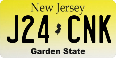 NJ license plate J24CNK