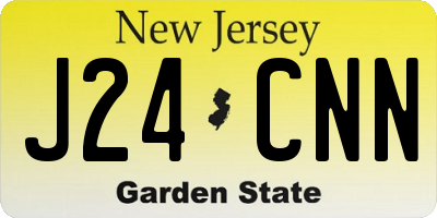 NJ license plate J24CNN