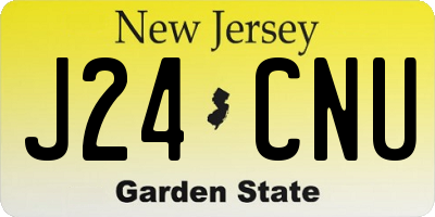 NJ license plate J24CNU