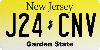 NJ license plate J24CNV