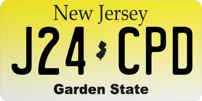 NJ license plate J24CPD