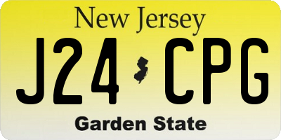 NJ license plate J24CPG