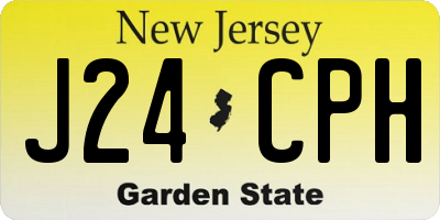 NJ license plate J24CPH