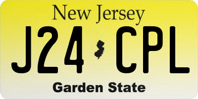 NJ license plate J24CPL