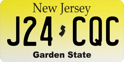 NJ license plate J24CQC