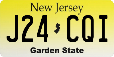 NJ license plate J24CQI
