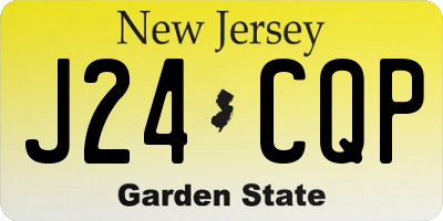 NJ license plate J24CQP