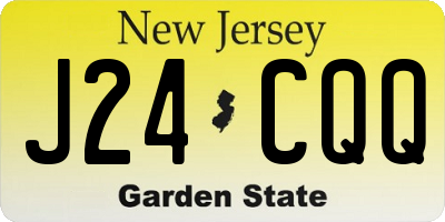 NJ license plate J24CQQ