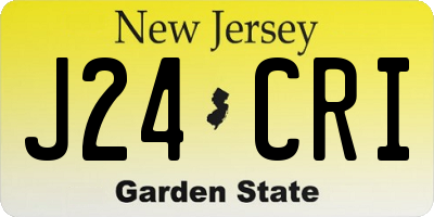 NJ license plate J24CRI