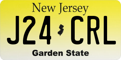 NJ license plate J24CRL