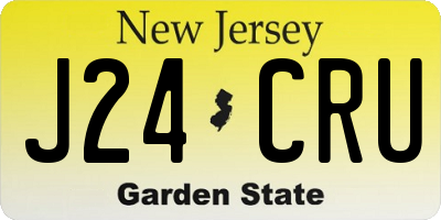 NJ license plate J24CRU